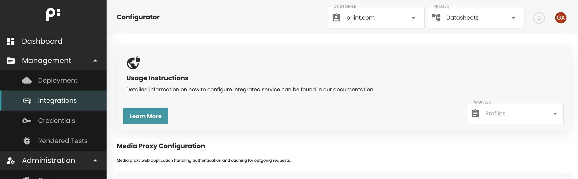 Integraton home page