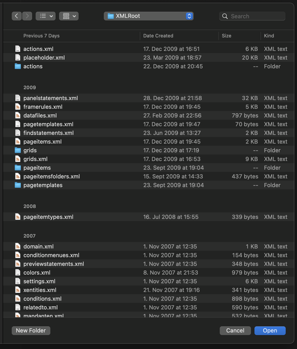 project folder