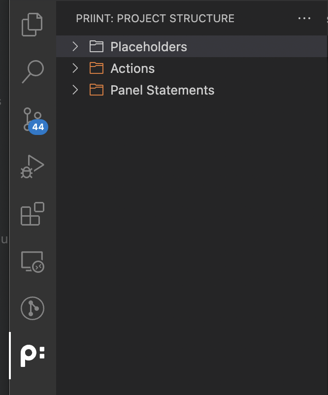 The folder's structure will automatically be scanned